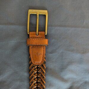 Men's Size 32 Brown Woven Leather Dockers Belt